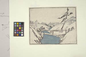 Most (kolorowy drzeworyt) autorstwa Bror Julius Olsson Nordfeldt