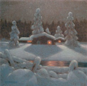 Zimowa noc autorstwa Bror Lindh