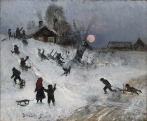 Jazda na sankach, 1882