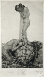 Żałoba, 1916 (akwaforta próbna Remarque