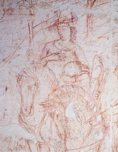 Triumf śmierci, autorstwa Buonamico di Cristofano znany jako Buffalmacco (aktywny początek XIV wieku), sinopia.