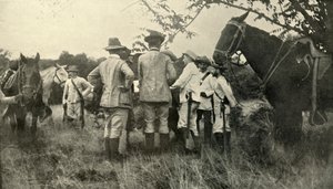 Generał Lawton uczy się od oficerów kubańskich... 30 czerwca, wojna hiszpańsko-amerykańska, 1898, 1899. autorstwa Burr McIntosh