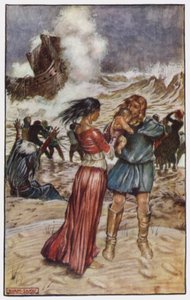 Ilustracja do The Cloister and The Hearth autorstwa Charlesa Reade (kolor lito) autorstwa Byam (after) Shaw
