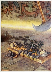 Zaroiło się ode mnie wiecznie gromadzącymi się stosami, z Selected Tales of Mystery, pub. 1909. autorstwa Byam Shaw