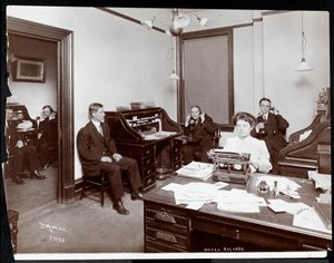 Hotel Records Office, Nowy Jork, 1908 (srebrny odbitka żelatynowa)