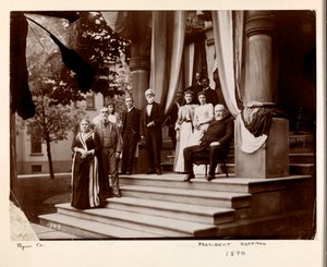 Prezydent Benjamin Harrison i grupa, 1890 (srebrny odbitka żelatynowa)