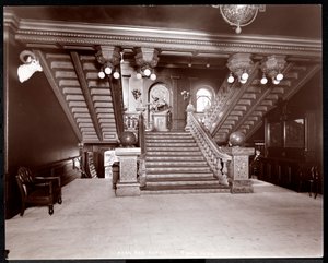Klatka schodowa w hotelu Park Avenue, 1901 lub 1902 (srebrny odbitka żelatynowa) autorstwa Byron Company