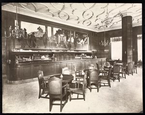 The Old King Cole Bar w hotelu Knickerbocker, 1906 (srebrny odbitka żelatynowa) autorstwa Byron Company