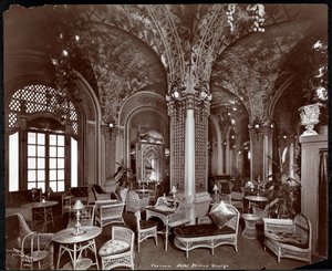 Herbaciarnia w hotelu Prince George, 1907 (srebrny odbitka żelatynowa) autorstwa Byron Company