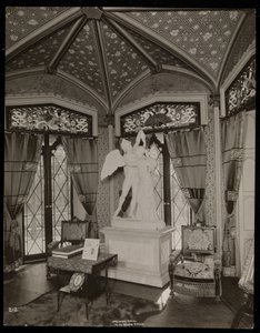 Salon posiadłości Helen Gould (późniejsza rezydencja Jaya Goulda) w Tarrytown, Nowy Jork, 1893-94 (srebrny odbitka żelatynowa) autorstwa Byron Company