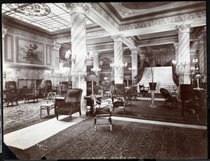 Sala recepcyjna w Hotelu Majestic, 1902 (odbitka żelatynowa) autorstwa Byron Company