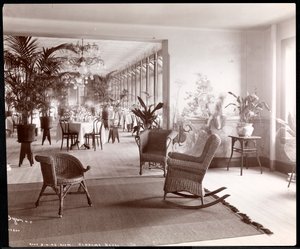 Jadalnia na dachu hotelu Vendome, 1903 (srebrny odbitka żelatynowa) autorstwa Byron Company