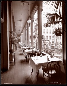 Weranda w hotelu Park Avenue, 1901 lub 1902 (odbitka żelatynowa) autorstwa Byron Company