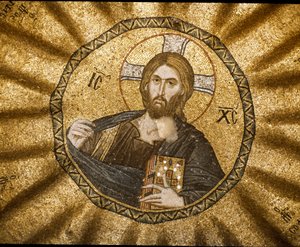 Chrystus pantokrator (lub Chrystus w chwale) (Mozaika autorstwa Byzantine