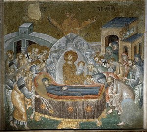 Zaśnięcie Dziewicy (mozaika autorstwa Byzantine
