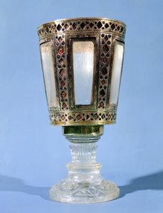 Sześciokątny kielich, skarb z Bazyliki San Marco (srebro i kryształ górski) autorstwa Byzantine