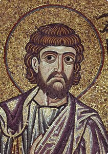 Prorok Zachariasz Fragment mozaiki wewnętrznej w bazylice św. Marka, XII w. autorstwa Byzantine Byzantine