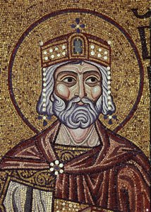 Król Dawid Fragment mozaiki wewnętrznej w bazylice św. Marka, XII w. autorstwa Byzantine Byzantine