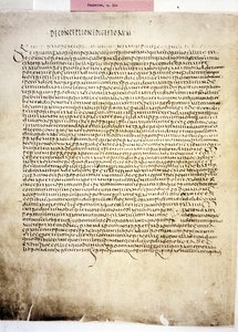 CORPUS JURIS CIVILIS: Una pagina del Codex Iustinianus, Digestum, VI wiek (rękopis) autorstwa Byzantine School