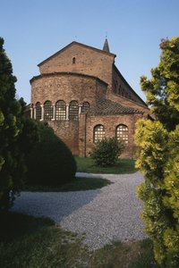Zewnętrzny widok chevet autorstwa Byzantine School