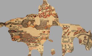 Mapa, Madaba, Jordania (mozaika) autorstwa Byzantine School