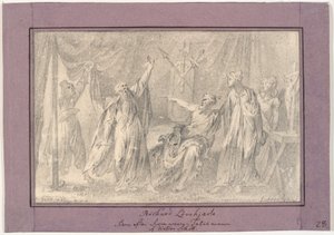 Ryszard Lwie Serce. Scena z powieści „Talizman” (1825) Waltera Scotta autorstwa C.A. Lorentzen