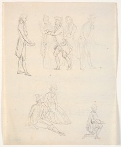 Trzy szkice postaci. Sceny teatralne? autorstwa C.A. Lorentzen