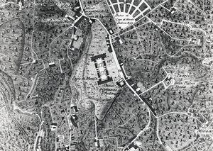 Plan miasta Neapolu z Capodimonte, szczegół z mapy Duke Of Noja autorstwa J.B. and Brown J. Rowbotham