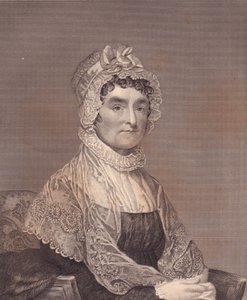 Portret Abigail Adams (1744-1818), żony prezydenta USA Johna Adamsa, grawerowane przez G Stuarta i FE Jonesa