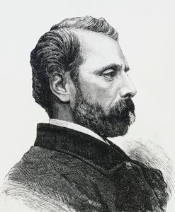 Portret Agostino Bertaniego (1812-1886) w 1860 r., włoskiego lekarza i patrioty, rycina autorstwa J.B. and Brown J. Rowbotham