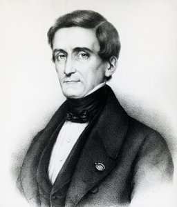 Portret Pellegrino Rossiego (1787-1848), włoskiego prawnika, litografia autorstwa J.B. and Brown J. Rowbotham