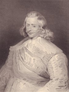 Portret hiszpańskiego kardynała i generała Ferdynanda Habsburga (1609-1641), rycina autorstwa J.B. and Brown J. Rowbotham