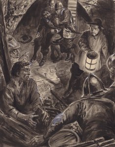 Aresztowanie Guya Fawkesa i jego współspiskowców (gwasz na papierze) autorstwa C.L. Doughty