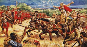 Boadicea w swoim rydwanie autorstwa C.L. Doughty