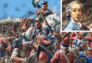 Bitwa pod Culloden (gwasz na papierze) autorstwa C.L. Doughty
