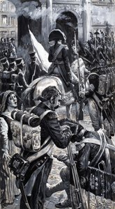 Korsykanin, który podbił Europę, z "Historii Francji" (gwasz na papierze)
