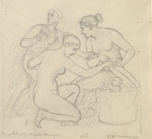 Córki Cecropsa ujawniają sekrety Minerwy autorstwa Christoffer Wilhelm Eckersberg