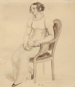 Pani siedząca w fotelu twarzą do okna autorstwa Christoffer Wilhelm Eckersberg