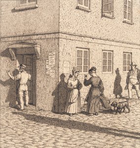 Róg ulicy. Ilustracja do „Perspektywy liniowej”, płyta VII autorstwa Christoffer Wilhelm Eckersberg