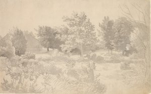 Zagroda z drzewami autorstwa Christoffer Wilhelm Eckersberg