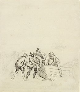 Rybacy z Hornbæk – nauka dla grupy głównej autorstwa Christoffer Wilhelm Eckersberg