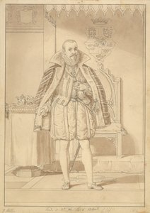 Fryderyk II w stroju koronacyjnym. autorstwa Christoffer Wilhelm Eckersberg