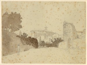 Kościół św. Giovanni a Paolo autorstwa Christoffer Wilhelm Eckersberg
