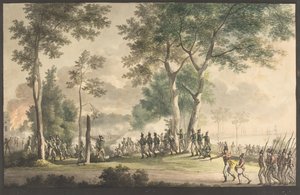 Wynik łowców życia w ogrodzie Classena 31 sierpnia 1807 r. autorstwa Christoffer Wilhelm Eckersberg