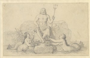 Neptun i dwie nereidy. autorstwa Christoffer Wilhelm Eckersberg