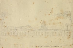 Lot z Villa Pamphili w kierunku kościoła św. Piotra. autorstwa Christoffer Wilhelm Eckersberg