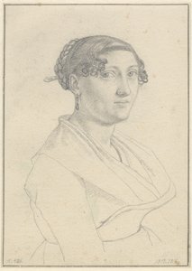 Portret rzymskiej kobiety, jedna twarz zwrócona w prawo. autorstwa Christoffer Wilhelm Eckersberg
