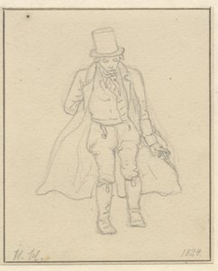 Malarz portretowy Hans Hansen, pełna postać autorstwa Christoffer Wilhelm Eckersberg
