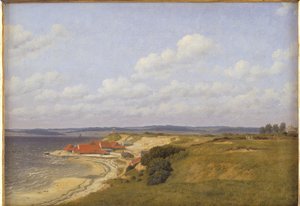Renbjærg Tileworks od Flensburg Fiord autorstwa Christoffer Wilhelm Eckersberg