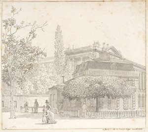 Restauracja Ledoyen sprzedaje Place de la Concorde nær Champs-Élysées w Paryżu autorstwa Christoffer Wilhelm Eckersberg